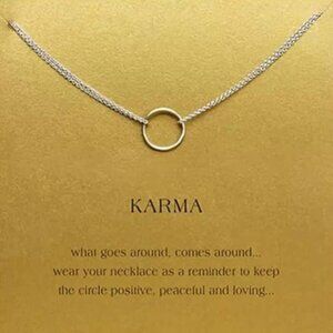 Karma Circle Necklace – Symbol of Positivity and Mindful Living Minimalist